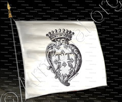 drapeau-GAILLARD de LA ROCHE_Capitaine de galère du Roi Louis XIV_France