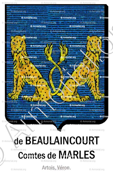 BEAULAINCOURT Ctes de MARLES_Artois, Véron._France