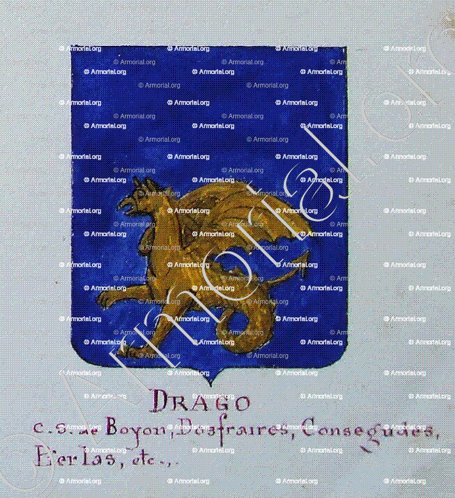 DRAGO (de Boyon)_Armorial Nice. (J. Casal, 1903) (Bibl. mun. de Nice)_France (i)