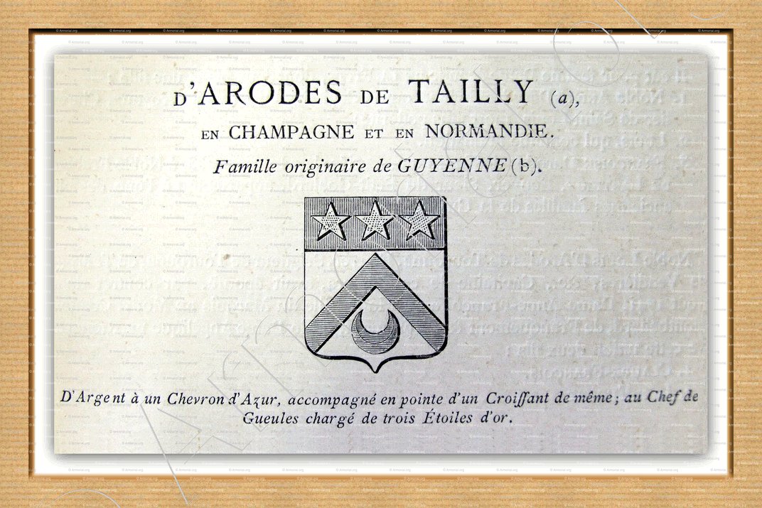 d'ARODES de TAILLY_Champagne, Normandie, org. Guyenne (2)