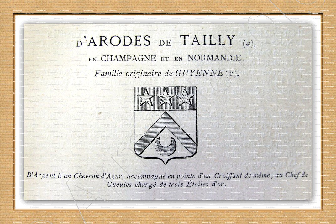 d'ARODES de TAILLY_Champagne, Normandie, org. Guyenne (2)