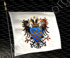 drapeau-COSTA de BEAUREGARD_Marquis de Saint-Genis de Beauregard. Gênes, Savoie XVIIIe s._Italie, France ()
