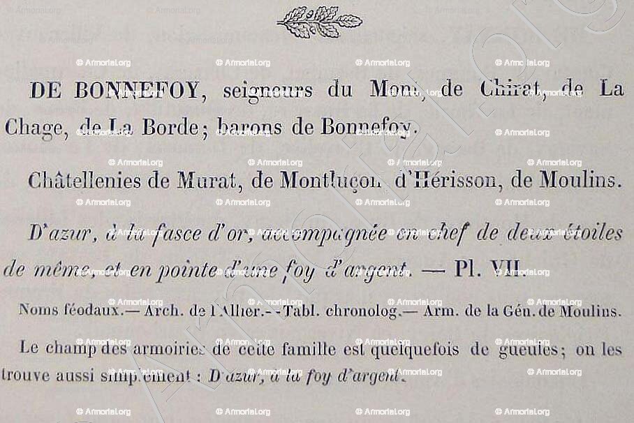 De BONNEFOY