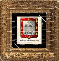 cadre-ancien-or-BERNUY de CARMAING de FOIX_Languedoc_France