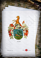 velin-d-Arches-FUCHS - Armorial de la ville de Bâle. B.Meyer Knaus 1880 - Schweiz. Suisse. Svizzera..