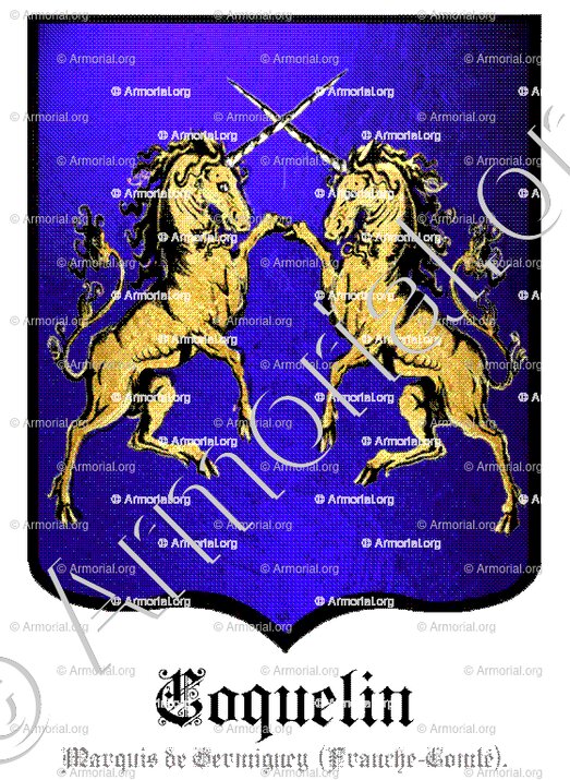 COQUELIN Marquis de Germigney_Franche-Comté._France