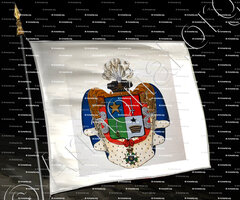 drapeau-TARDIF de POMMEROUX de BORDESOULE_Baron d'Empire, 1813. Comte sous la Restauration en 1816._France