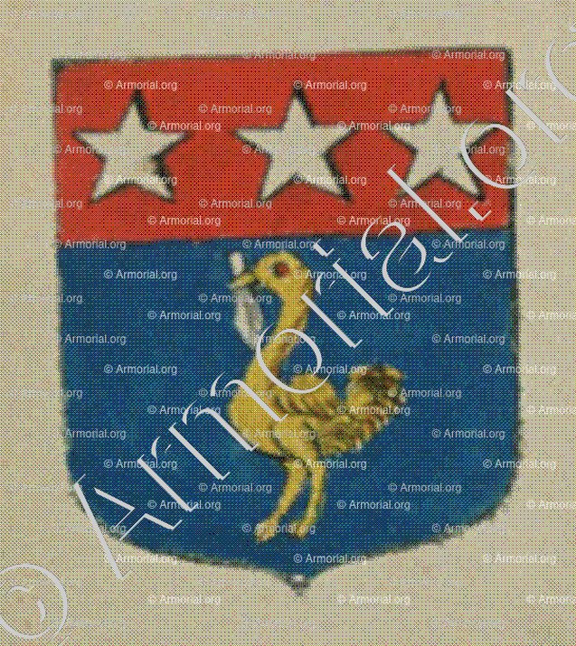 FERRIER de BAVILLIER (Alsace)_Blason enregistré sous le règne de Louis XIV_France 