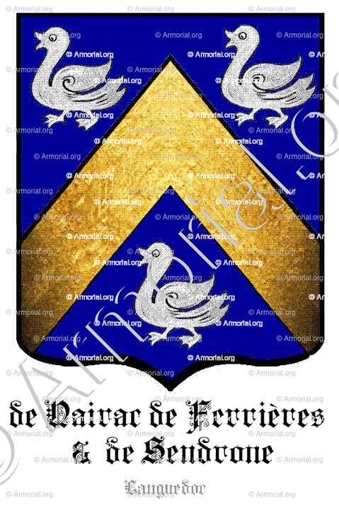 de NAIRAC de FERRIERES & de SENDRONE_Languedoc_France (