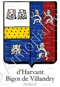 D'HARVANT BIGOT de  VILLANDRY