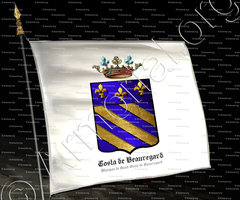 drapeau-COSTA de BEAUREGARD Marquis de SAINT-GENIX de BEAUREGARD_Genova1389, Savoie 1700._Italia, France ()