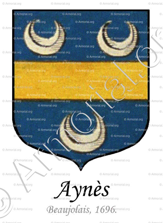 AYNÈS_ Armorial de France de 1696-1710, Reg. Lyon (4)