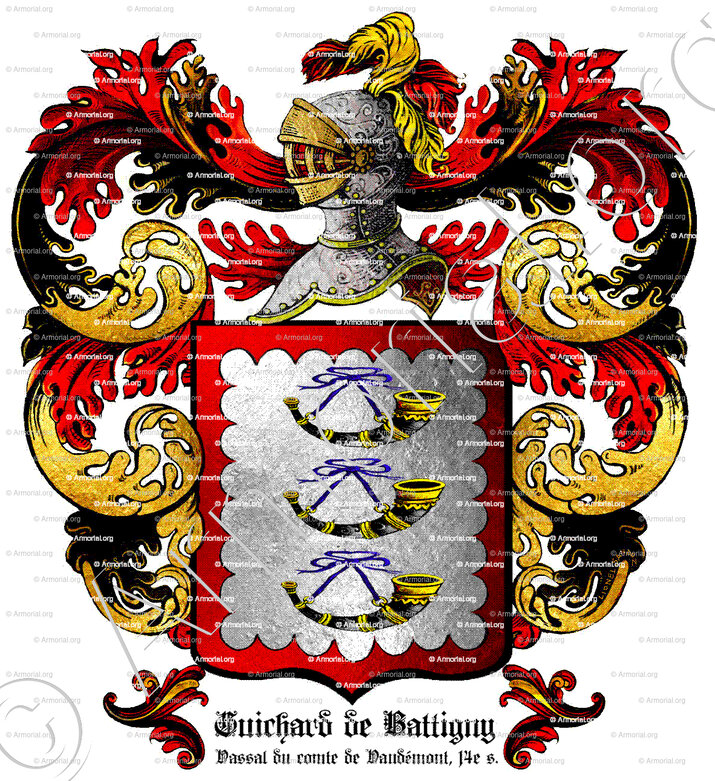 GUICHARD de BATTIGNY_Vassal du comte de Vaudémont, 14e s._France (iv)