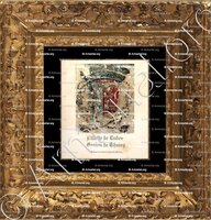 cadre-ancien-or-FILLETTE de LUDES et GOUJON de THUISY_Seigneurs de Ludes. Armoiries dans l'Eglise de Ludes._France