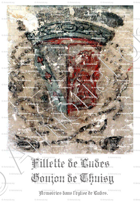 FILLETTE de LUDES et GOUJON de THUISY_Seigneurs de Ludes. Armoiries dans l'Eglise de Ludes._France