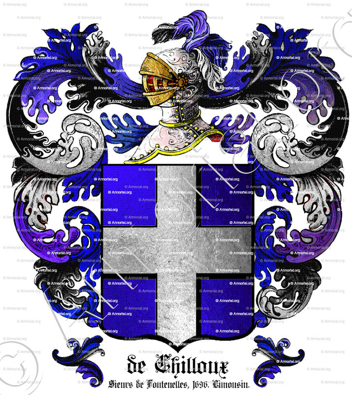 de CHILLOUX_Sieurs de Fontenelles, 1696. Limousin._France (ii)