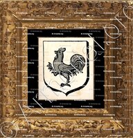 cadre-ancien-or-COQ_D'argent au coq hardi de sinople membré de gueules._Héraldique