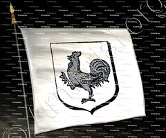 drapeau-COQ_D'argent au coq hardi de sinople membré de gueules._Héraldique