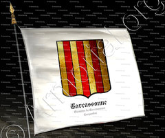drapeau-CARCASSONNE_Vicomtes de Carcassonne, XIIIe s. . Languedoc._France