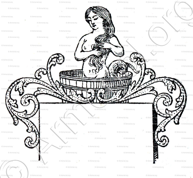 MÉLUSINE_Figure de fantaisie héraldique._Héraldique