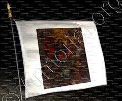 drapeau-BARTILLAT_Armoiries au bas du tableau. XVIIe s. Eglise Saint- Maurice à Chamblet (Allier). _France