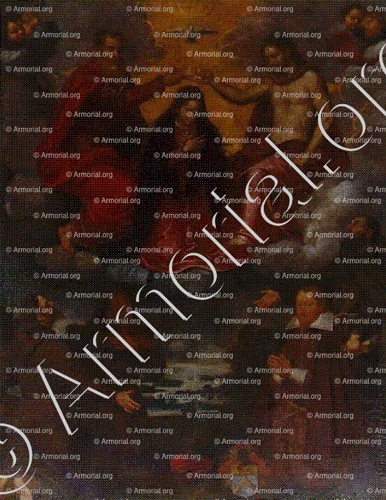 BARTILLAT_Armoiries au bas du tableau. XVIIe s. Eglise Saint- Maurice à Chamblet (Allier). _France