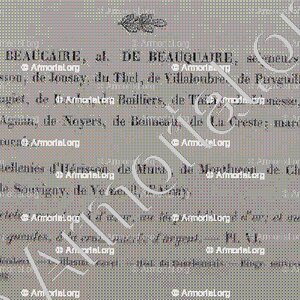de BEAUCAIRE_Armorial du Bourbonnais (Cte G. de Soultrait, 1857)_France (ii)