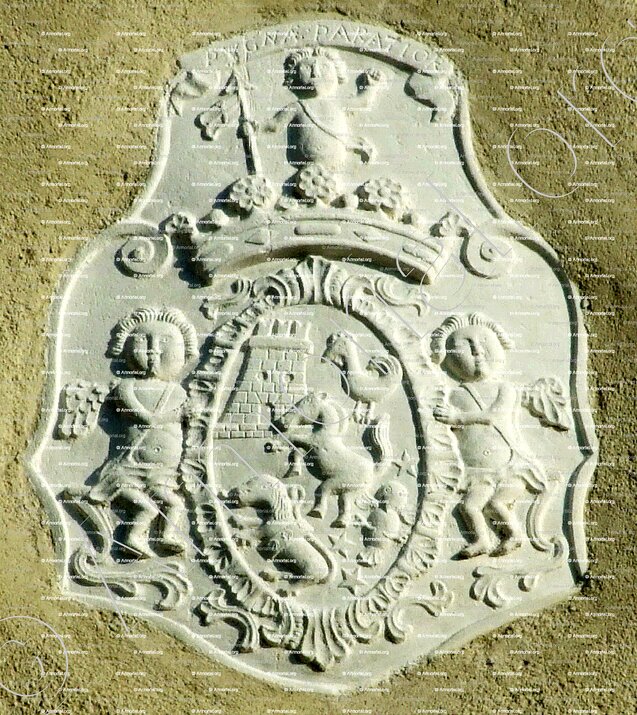 de MANUEL DE LOCATEL_ Armoiries. Château de Manuel. Conflans (Savoie)_France