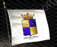 drapeau-de SAINTE MARIE d'AGNEAUX_Ancienne chevalerie de Normandie. Au XVe s. d'Agneaux._Royaume de France (ii)