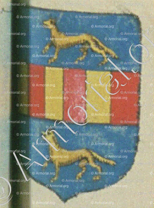 de la LAIGNE de la PORTE (La Rochelle)_Blason enregistré sous le règne de Louis XIV._France