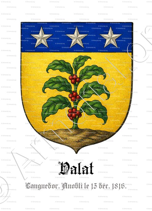 VALAT_Languedoc. Anobli le 13 déc. 1816._France