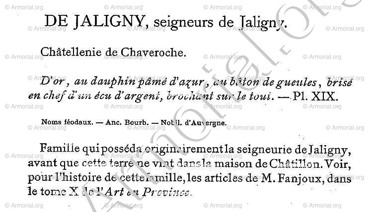 De JALIGNY