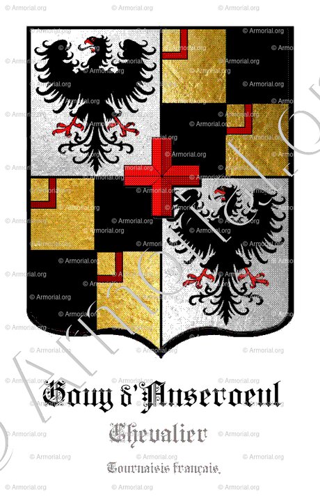 GOUY d'ANSEROEUL (Chevalier)._Tournaisis français._France (2)