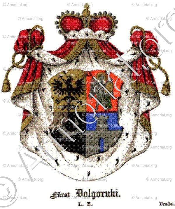 KИЙ (DOLGORUKI)_Baltisches Wappenbuch, Carl Arvid von Klingspor_Российская империя (Empire de Russie)