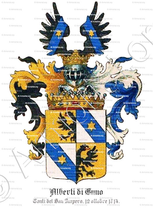 ALBERTI di ENNO_Conti del San Impero, 12 ottobre 1714._Österreich, Italia
