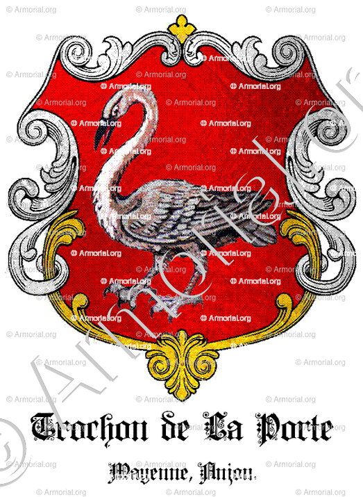 TROCHON de LA PORTE_Mayenne, Anjou, 1696._France (i)