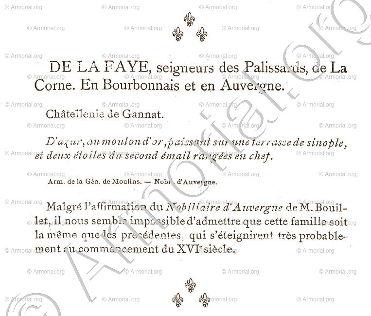 De LA FAYE