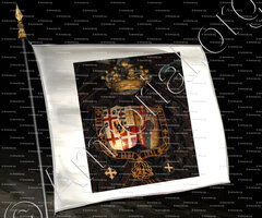 drapeau-CARLO FELICE Duca di SAVOIA & MARIA CRISTINA di BORBONE-NAPOLI_Abbazia di Hautecombe._Francia