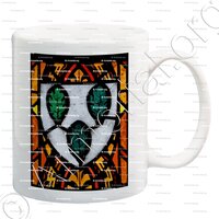 mug-ANQUETIL_Armoiries, vitrail (La plus ancienne famille seigneurial). Eglise de Quettehou (Manche) (Normandie)._France (1)