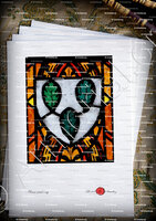 velin-d-Arches-ANQUETIL_Armoiries, vitrail (La plus ancienne famille seigneurial). Eglise de Quettehou (Manche) (Normandie)._France (1)