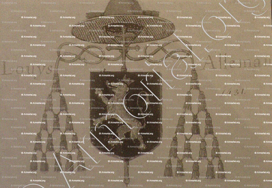 ALLEMAN_Louys, armoiries archevêque d'Arles abbé de Montmajour (Provence)_France