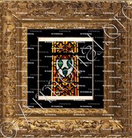 cadre-ancien-or-ANQUETIL_Armoiries, vitrail (La plus ancienne famille seigneurial). Eglise de Quettehou (Manche) (Normandie)_France (2)