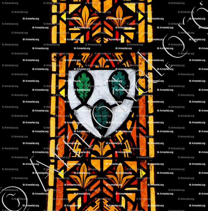 ANQUETIL_Armoiries, vitrail (La plus ancienne famille seigneurial). Eglise de Quettehou (Manche) (Normandie)_France (2)