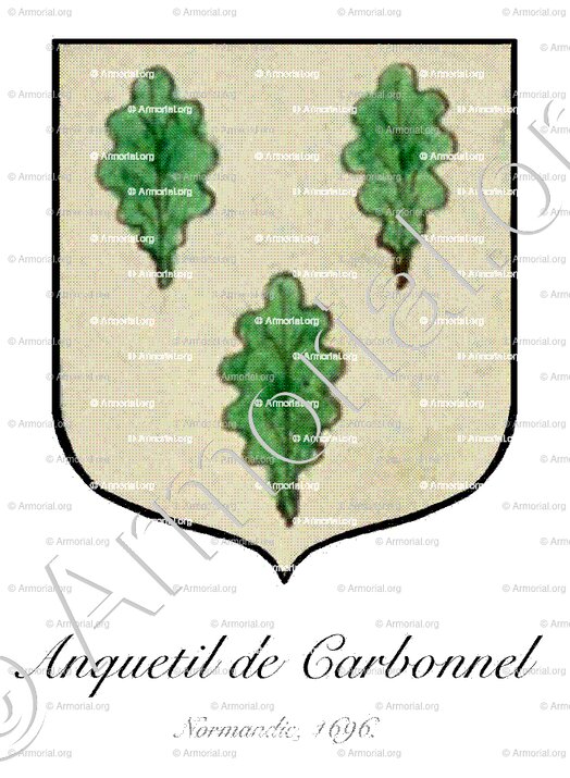 ANQUETIL de CARBONNEL_Normandie, Caen, 1696._France ()