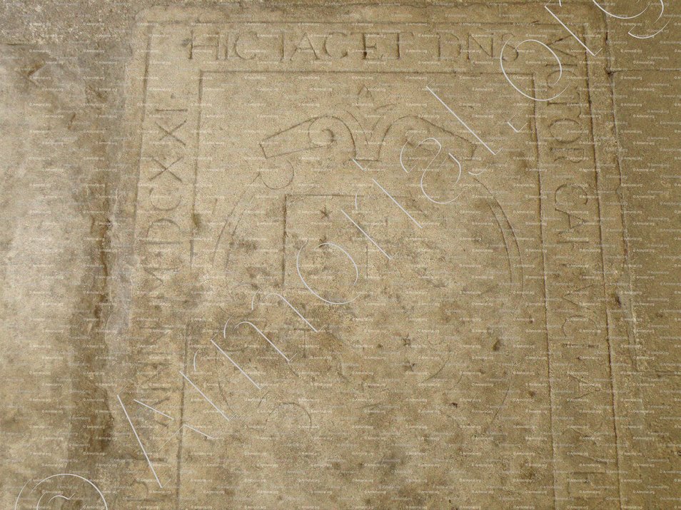 CAPPUCI_armoiries sur pierre tombale à l'Abbaye de Montmajour (Provence)_France