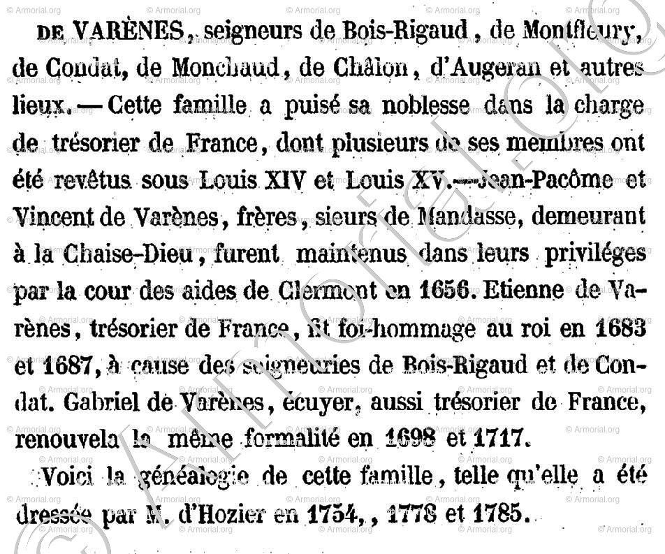 De VARENNES