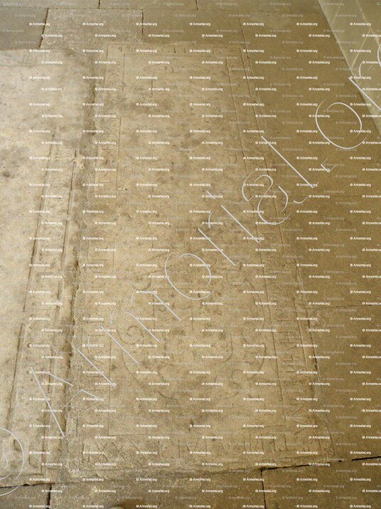 CAPPUCI_armoiries sur pierre tombale de Victor C. 1676, Abbaye de Montmajour (Provence)_France