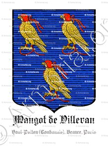 MANGOT DE VILLERAN (Haut-Poitou (Loudunais), Beauce, Paris)