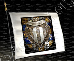 drapeau-VICHY_Armes de Vichy. Etain1913 et Mosaique. (Bourbonnais)_France (i)