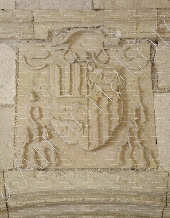 FOIX_armoiries sculptées Pierre de Foix Abbaye de Montmajour (Provence)_France